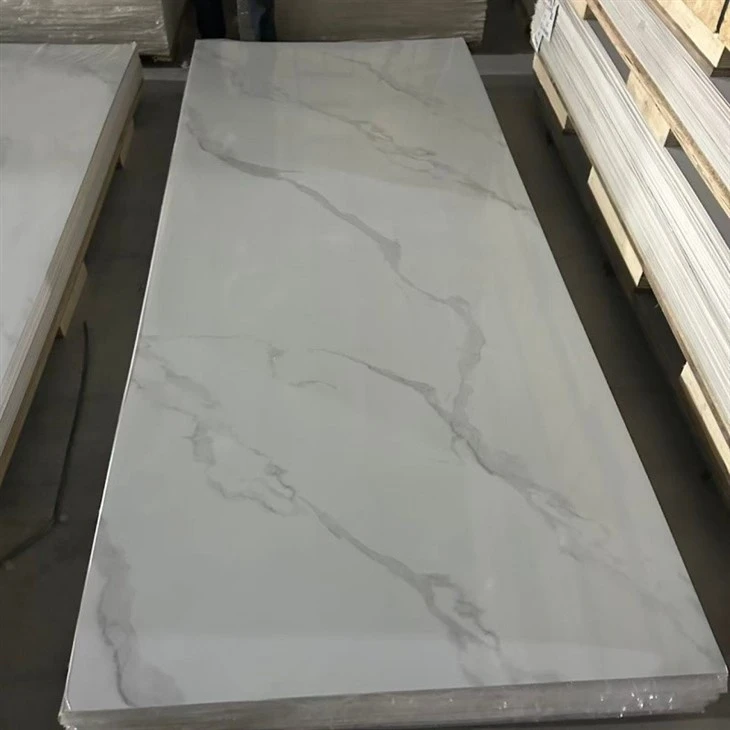 Luxurious High-shine UV-coated PVC Marble Panels high quality